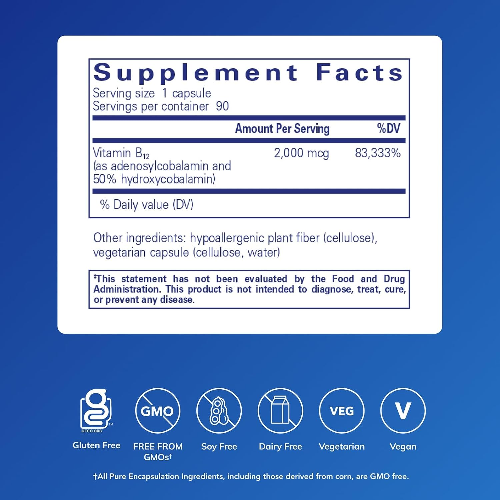 Viên Uống B12 Pure Encapsulations Adenosyl/Hydroxy B12 – Hộp 90 Viên