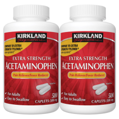 Viên Uống Giảm Đau Hạ Sốt Kirkland Signature Extra Strength Acetaminophen 500 mg – Set 2 Hộp 500 Viên