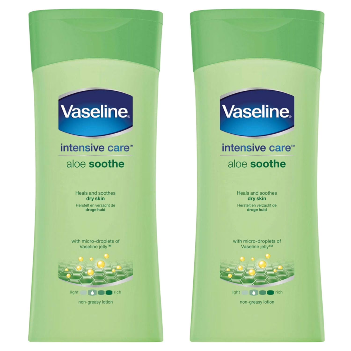 Sữa Dưỡng Thể Lô Hội Vaseline Intensive Care Aloe Soothe Lotion – Set 2 Chai x 400ml