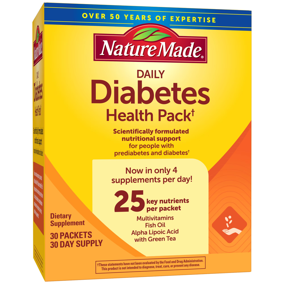 Viên Uống Vitamin Tổng Hợp Dành Cho Người Tiểu Đường Nature Made Diabetes Health Pack - Hộp 60 Gói