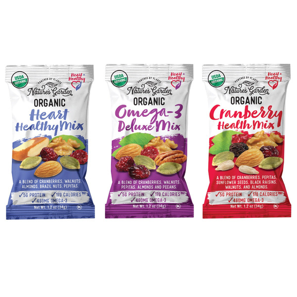 Gói Snack Đa Dạng Nature's Garden Organic Trail Mix Snack Packs – Hộp 24 Gói