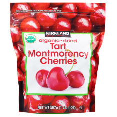 Túi Cherry Anh Đào Sấy Khô Kirkland Signature Organic Dried Tart Montmorency Cherries – Túi 20 Oz 