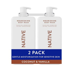 Sữa Tắm Dưỡng Ẩm Hương Dừa và Vani Native Nourishing Body Wash Coconut & Vanilla - 2 Chai X 1.06L