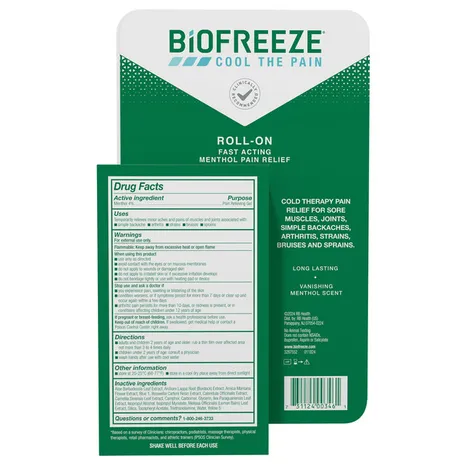 Chai Lăn Giảm Đau Biofreeze Pain Relief Roll-On - Set 2 Chai 3 Oz