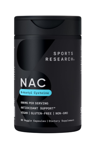 Viên Uống Sports Research NAC N-Acetyl Cysteine 600 mg – Hộp 90 Viên