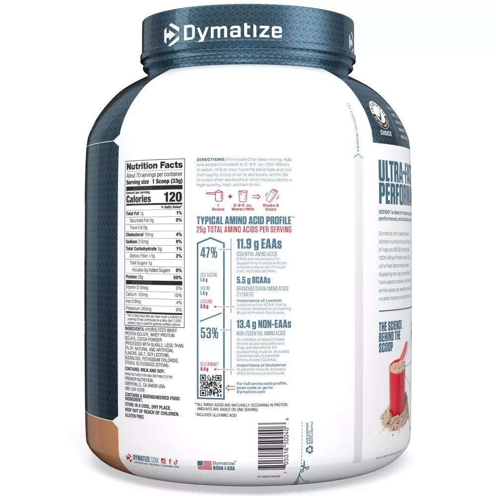 Bột Protein Dymatize ISO100 Hương Fudge Brownie – Hộp 5LB