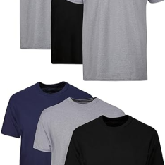 Áo Thun Nam Size L Hanes Men's Undershirt Stay-Tucked Soft Cotton – Set 6 Áo