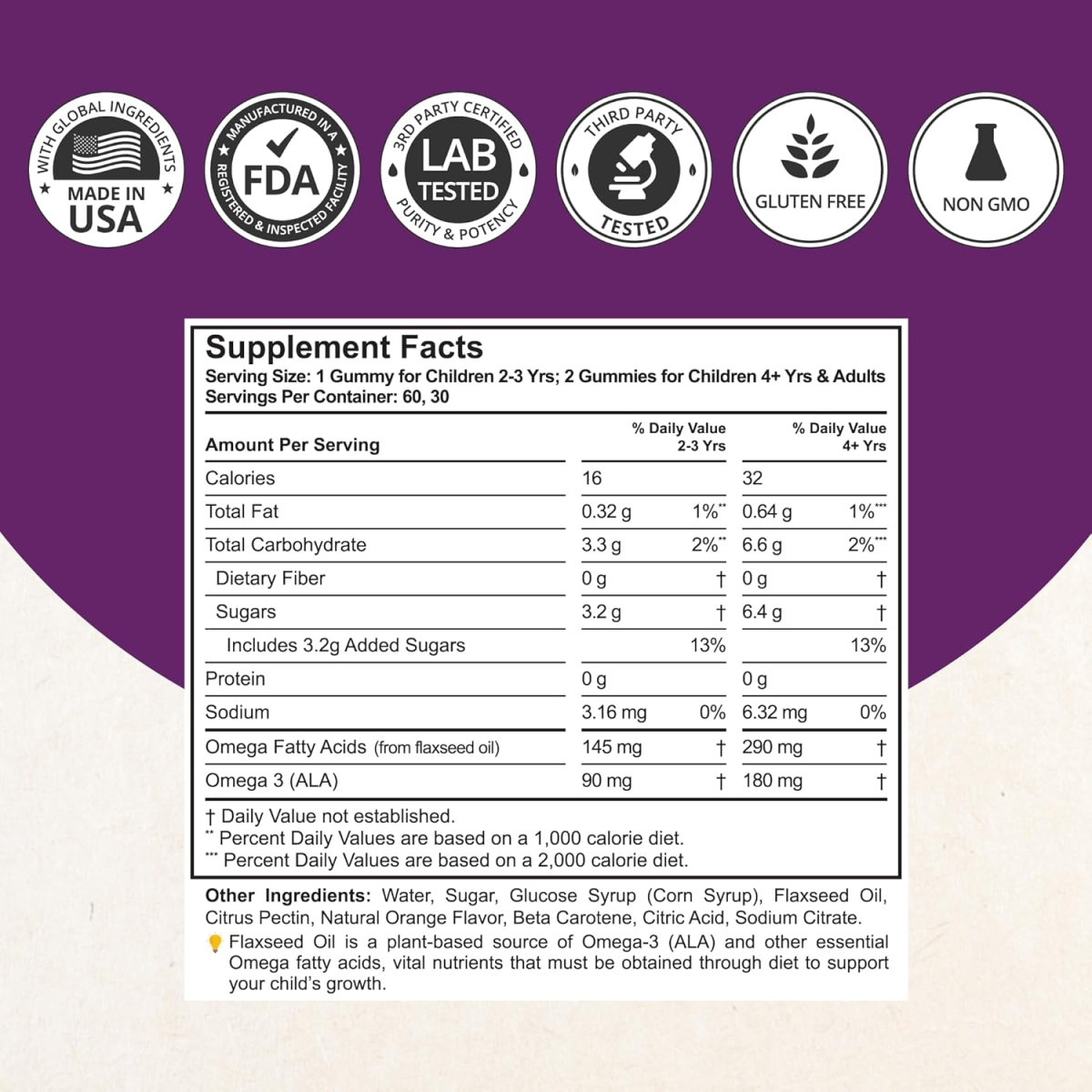 Kẹo Dẻo Omega-3 NuBest Omega-3 Gummies For Kids & Teens – Hộp 60 Viên