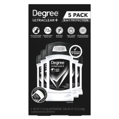 Thanh lăn khử mùi Degree UltraClear Invisible Solid Antiperspirant Deodorant – Set 5 Thanh x 2.7Oz