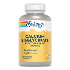 Viên Uống Solaray Calcium Bisglycinate 1000mg With Vitamin D3 – Hộp 120 Viên