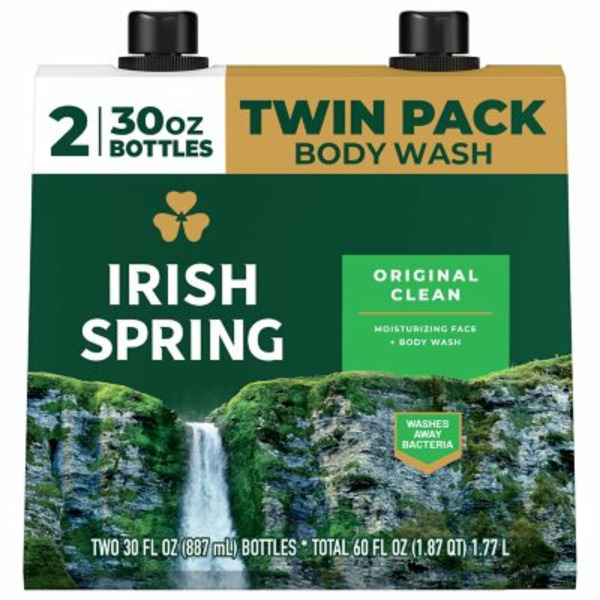 Sữa Tắm Cho Nam Irish Spring Body Wash Original Clean - 2 Chai X 887ml