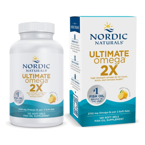 Viên Uống Dầu Cá Omega-3 Nordic Naturals Ultimate Omega 2X 2150mg Vị Chanh – Hộp 120 Viên