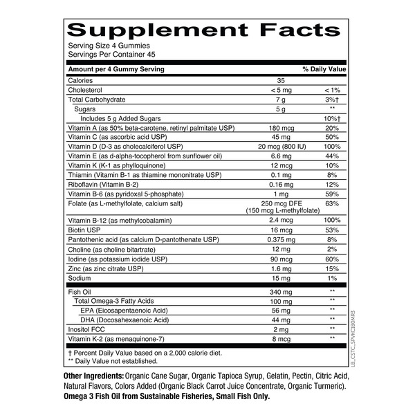 Kẹo Dẻo SmartyPants Daily Gummy Multivitamin – Hộp 180 Viên