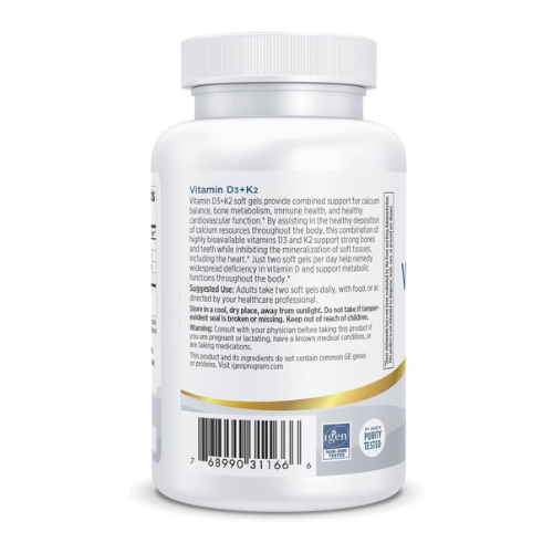 Viên Uống Nordic Naturals Pro Vitamin D3 + K2 – 4.000 IU D3 + 180 mcg K2 - Hộp 120 Viên