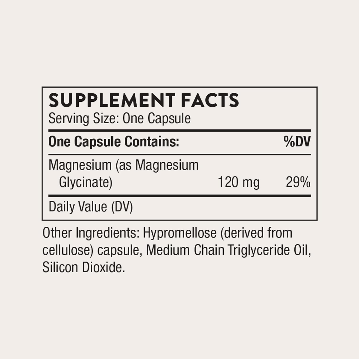 Viên Uống Magie Thorne Magnesium Glycinate 120mg – Hộp 180 Viên