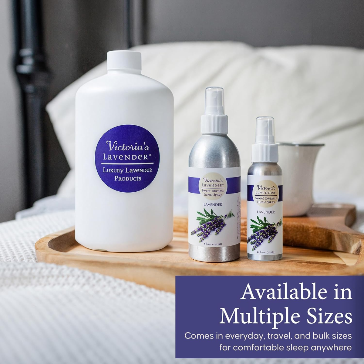 Xịt Thơm Tinh Dầu Oải Hương Victoria’s Lavender Sweet Dreams Linen Spray – Set 2 Chai x 240 ml