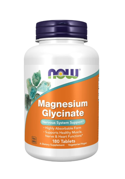 Viên Uống NOW Magnesium Glycinate – Hộp 180 Viên