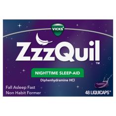 Viên Uống Hỗ Trợ Giấc Ngủ Vicks ZzzQuil Nighttime Sleep Aid – Hộp 48 Viên
