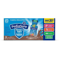Sữa Dinh Dưỡng PediaSure Grow & Gain Vị Socola – Thùng 24 Chai X 237ml