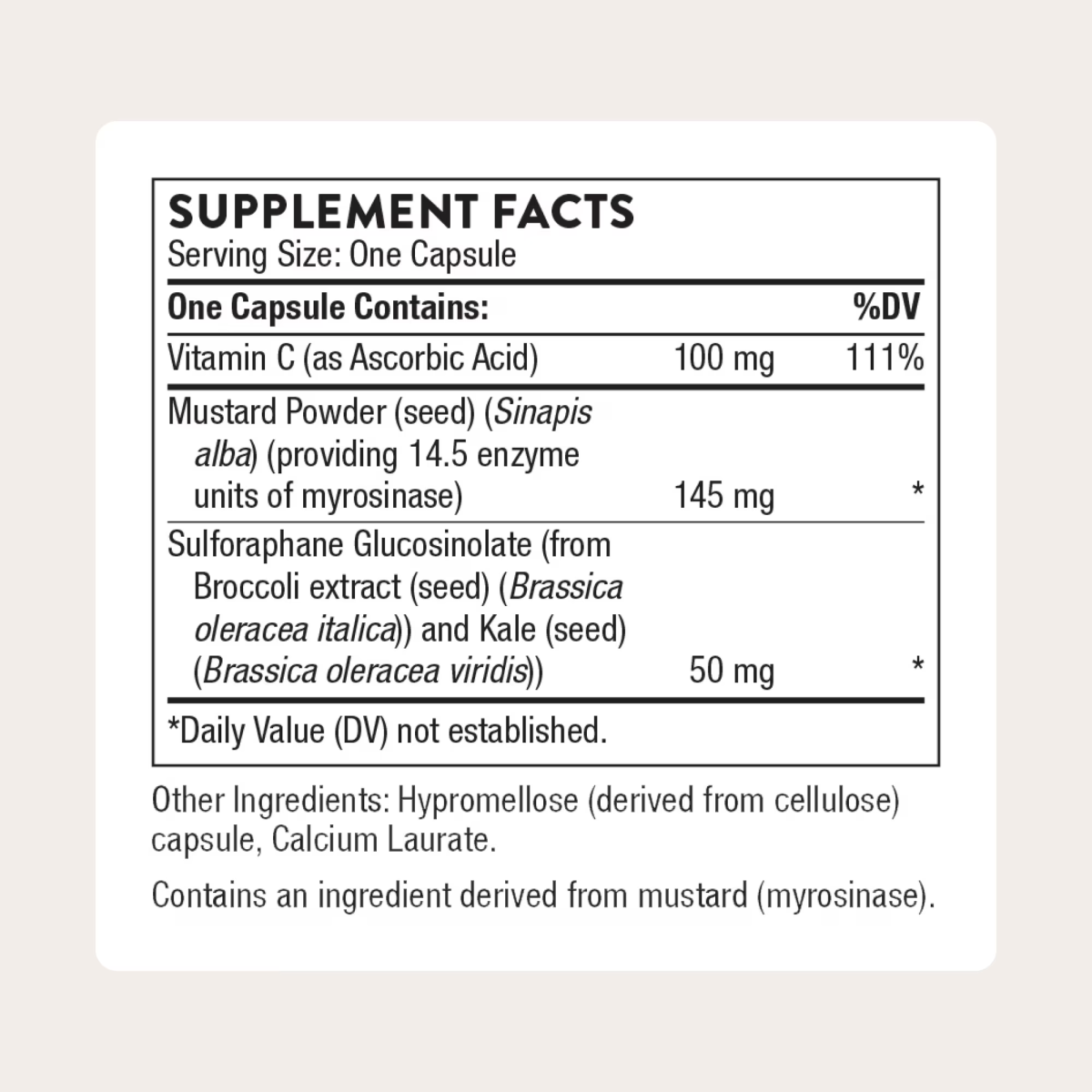 Viên Uống Hỗ Trợ Sức Khỏe Gan Thorne Broccoli Seed Extract – Hộp 60 Viên