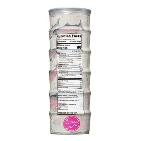 Cá Hộp Cá Hồi Hồng Alaskan Kirkland Signature Wild Alaskan Pink Salmon – Lốc 6 Hộp x 6 Oz