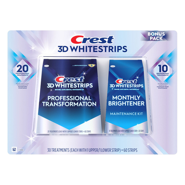 Bộ Miếng Dán Làm Trắng Răng Crest 3D Whitestrips Professional Effects Advanced + Monthly Express – 30 lần dùng
