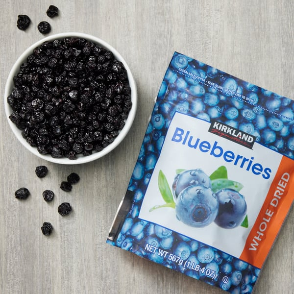 Việt Quất Sấy Khô Kirkland Signature Whole Dried Blueberries - Túi 567G