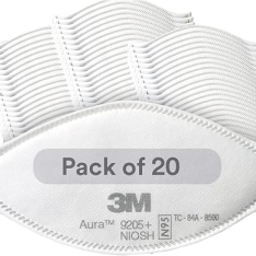 Khẩu Trang Lọc Bụi Dạng N95 3M Aura™ Particulate Respirator 9205+, N95 – Hộp 20 Chiếc
