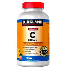 Viên Nhai Kirkland Signature Chewable Vitamin C 500 mg – Hộp 500 viên