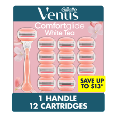 Bộ Dao Cạo Dành Cho Phụ Nữ Gillette Venus ComfortGlide White Tea - 1 Tay Cầm và 12 Lưỡi Cạo