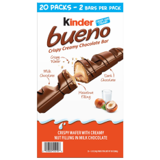 Bánh Socola Wafer Kinder Bueno Crispy Wafer with Creamy Nut Filling in Milk Chocolate – Hộp 20 Thanh