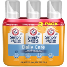 Xịt Mũi Hỗ Trợ Làm Sạch Và Thông Mũi Simply Saline – 3 Chai X 127g