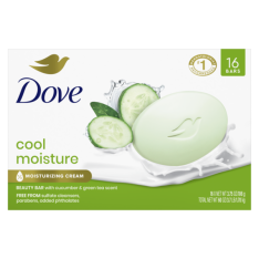 Xà Phòng Dưỡng Ẩm Hương Dưa Leo & Trà Xanh Dove Go Fresh Beauty Bar Cool Moisture - Hộp 16 Thanh X 106g
