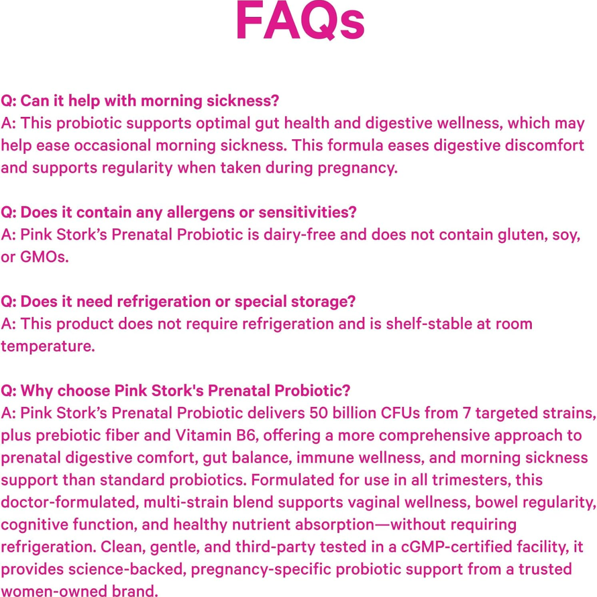 Viên Uống Bổ Sung Probitic Cho Mẹ Bầu Pink Stork Prenatal Probiotic 50 Billion CFU – 30 Viên