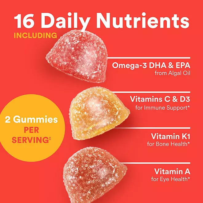 Kẹo Dẻo Vitamin Tông Hợp SmartyPants Kids Multivitamin & Omega –  Hộp 100 Viên