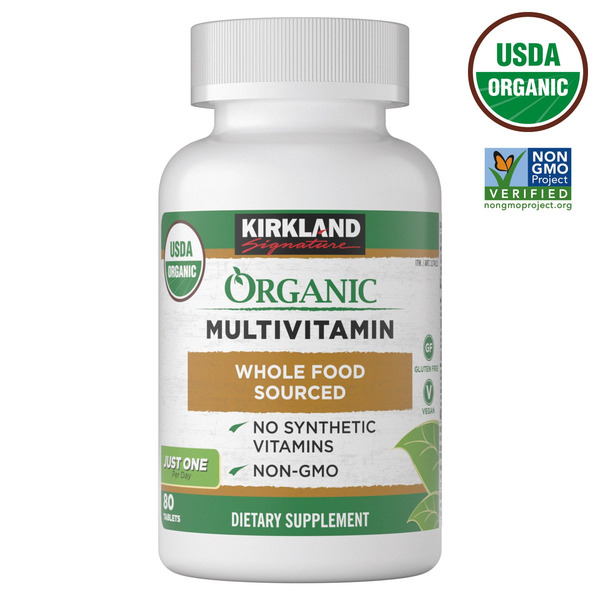 Viên Uống Vitamin Tổng Hợp Kirkland Signature Organic Multivitamin Whole Food Sourced – Hộp 80 Viên