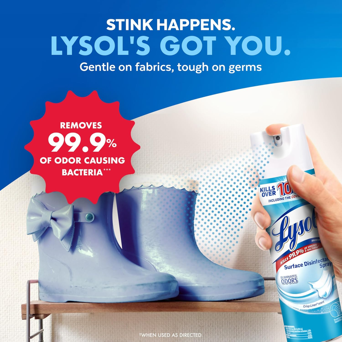 Xịt Khử Khuẩn Lysol Disinfectant Spray Crisp Linen – Bộ 12 Chai x 19 fl oz 