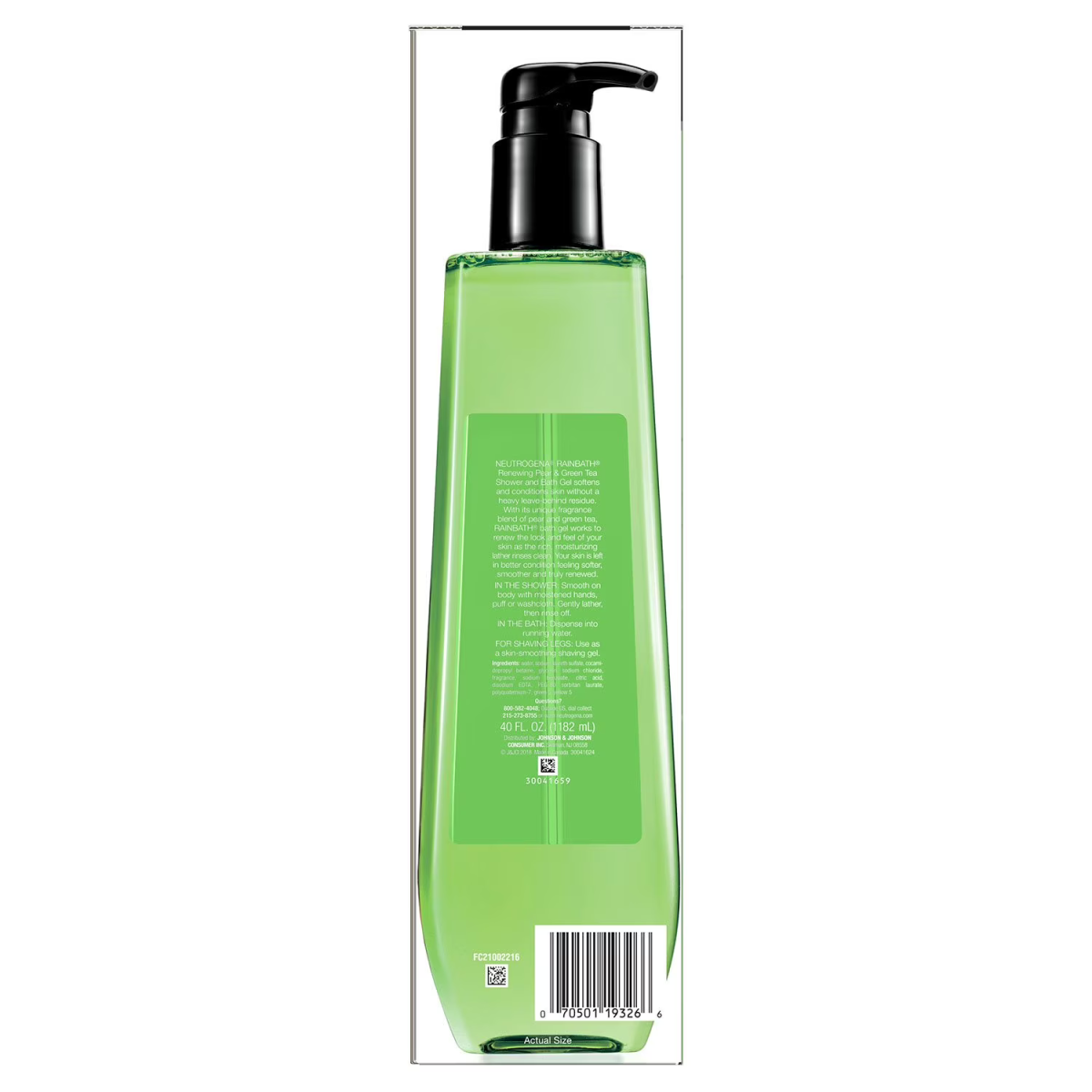 Sữa Tắm Neutrogena Rainbath Renewing Shower & Bath Gel Pear & Green Tea Hương Lê Chín & Trà Xanh – Chai 40 fl oz