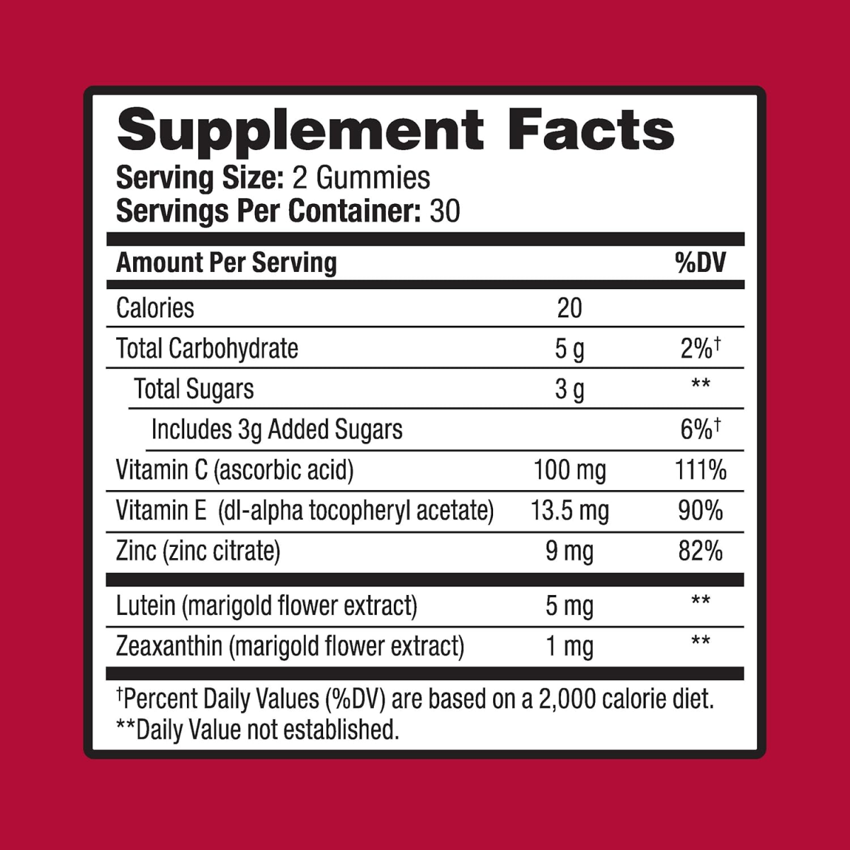Kẹo Dẻo Bổ Mắt Ocuvite Eye Vitamin & Mineral Supplement Gummies – Hộp 60 Viên