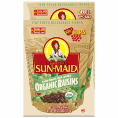 Túi Nho Khô Hữu Cơ Sun-Maid Organic Raisins – Set 2 Túi x 32 oz