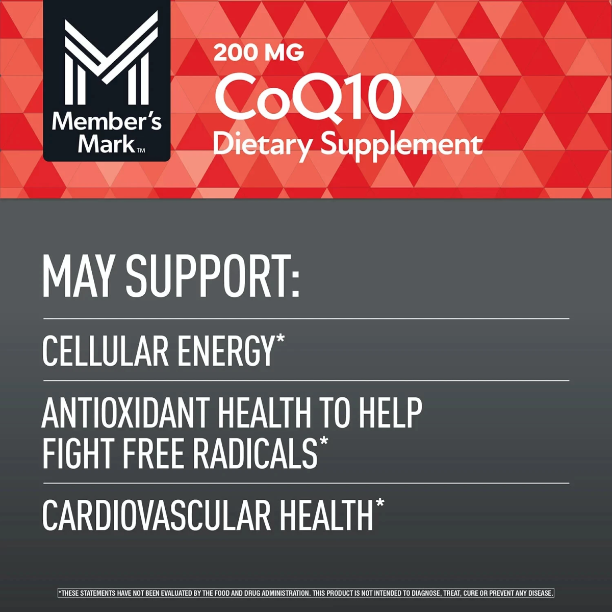Viên Uống Member's Mark CoQ10 220mg – Hộp 180 Viên