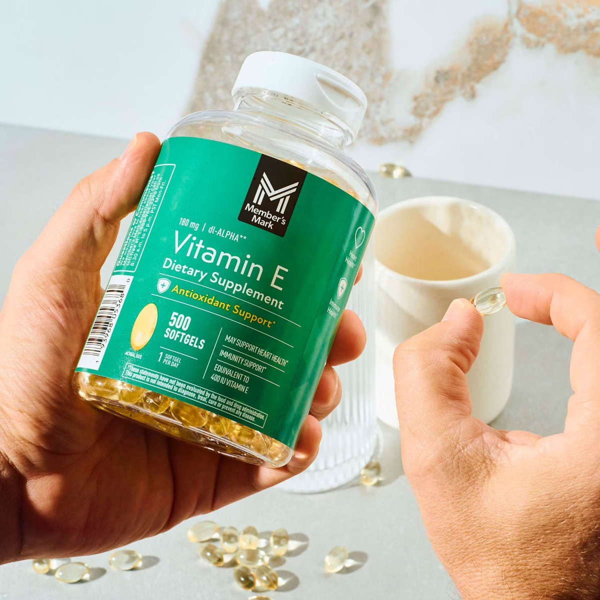 Viên Uống Vitamin E Member's Mark – Hộp 500 Viên