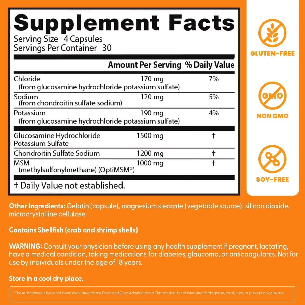 Viên Uống Hỗ Trợ Xương Khớp Doctor's Best Glucosamine Chondroitin MSM with OptiMSM – Hộp 120 Viên