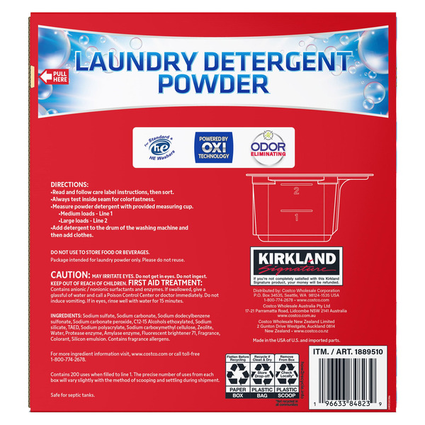 Bột Giặt Kirkland Signature Powder Laundry Detergent – Túi 9.89kg