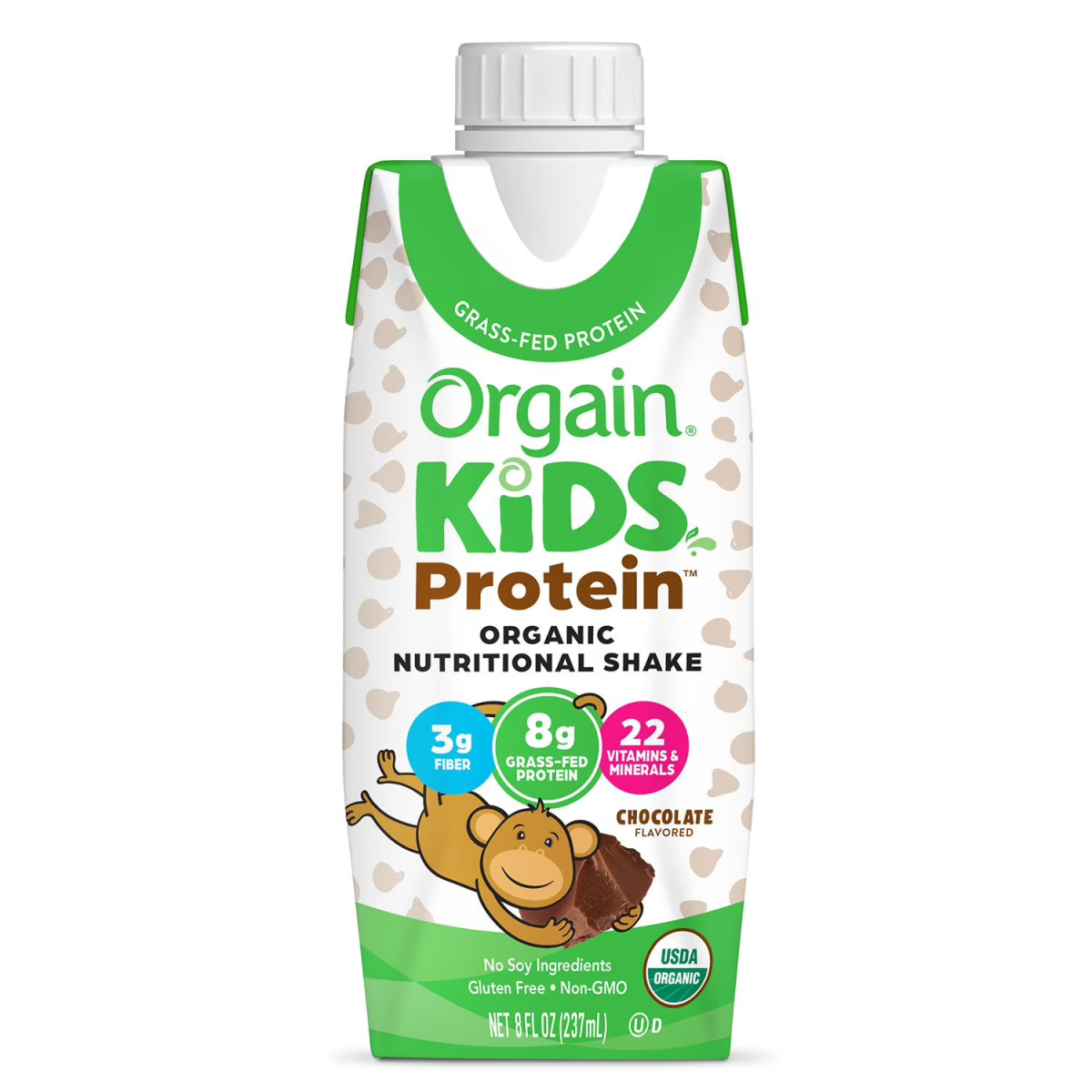 Sữa Dinh Dưỡng Hữu Cơ Vị Socola Orgain Kids Organic Nutritional Shake Chocolate – Thùng 18 Chai x 8 Oz