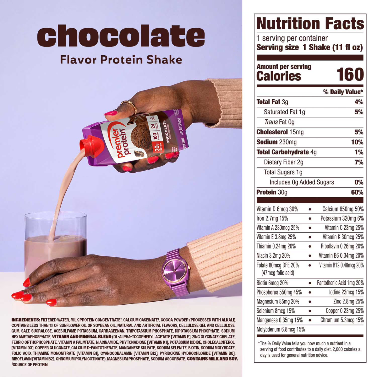 Sữa Lắc Protein Vị Socola Premier Protein High Protein Shake Chocolate – Thùng 15 Chai x 325ml