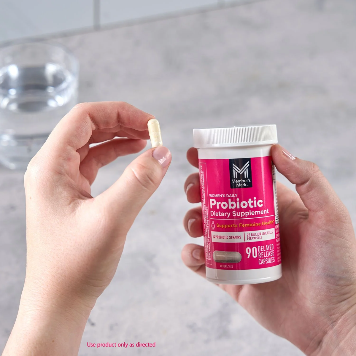 Viên Uống Bổ Sung Probiotic Cho Phụ Nữ Member's Mark Women's Daily Probiotic Capsules - Hộp 90 Viên