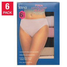 Quần Lót Nữ Hi-Cut Viền Ren Size S Felina Women’s Hi-Cut with Lace Trim – Set 6 Quần