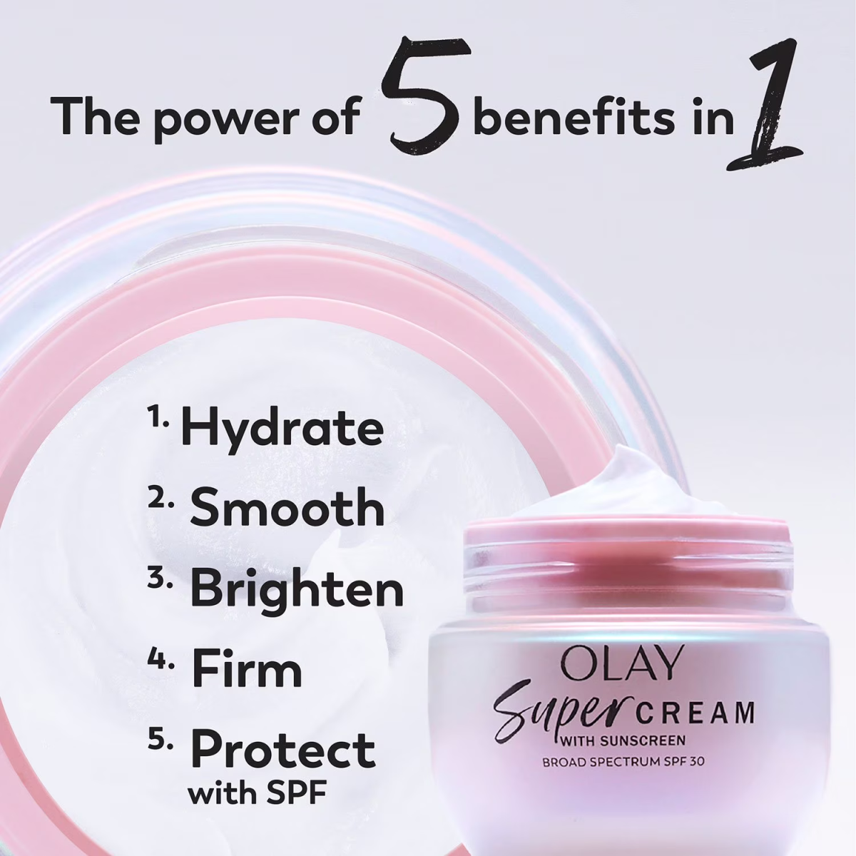 Kem Dưỡng Da Tích Hợp Chống Nắng Olay Super Cream with Sunscreen SPF 30 – Set 2 Hũ x 1.7 Oz