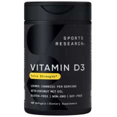 Viên Uống Sports Research Vitamin D3 5000 IU – Hộp 360 Viên